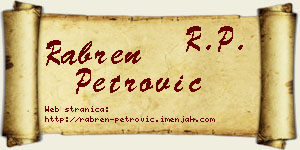 Rabren Petrović vizit kartica